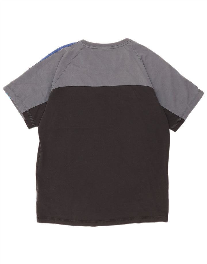 Camiseta masculina Adidas Top médio preto colorblock algodão