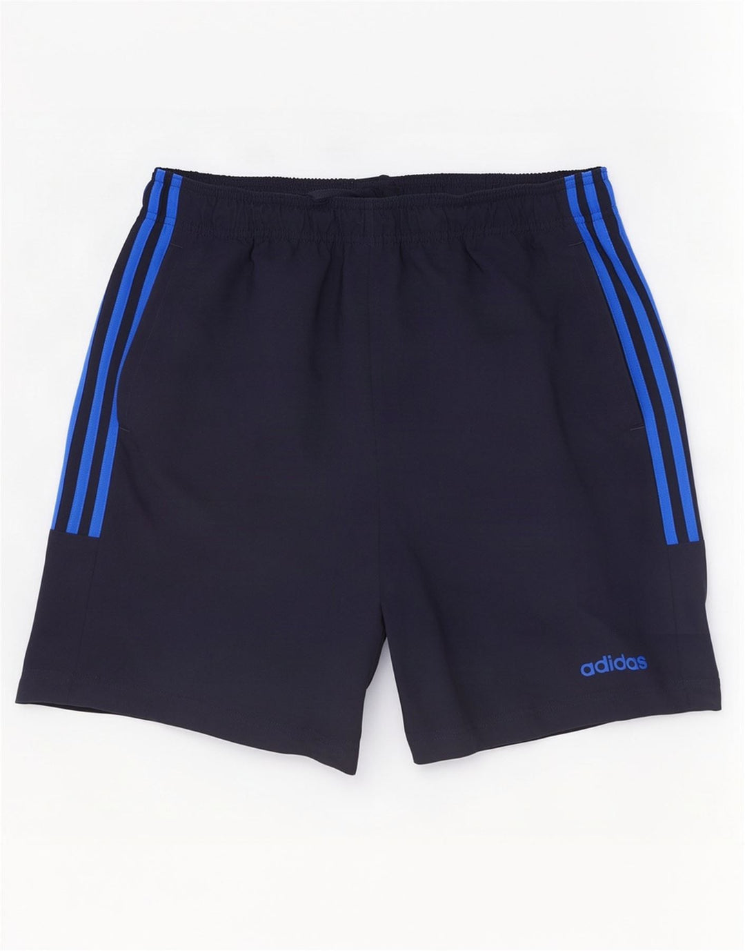 Shorts esportivos masculinos Adidas médio azul marinho poliéster