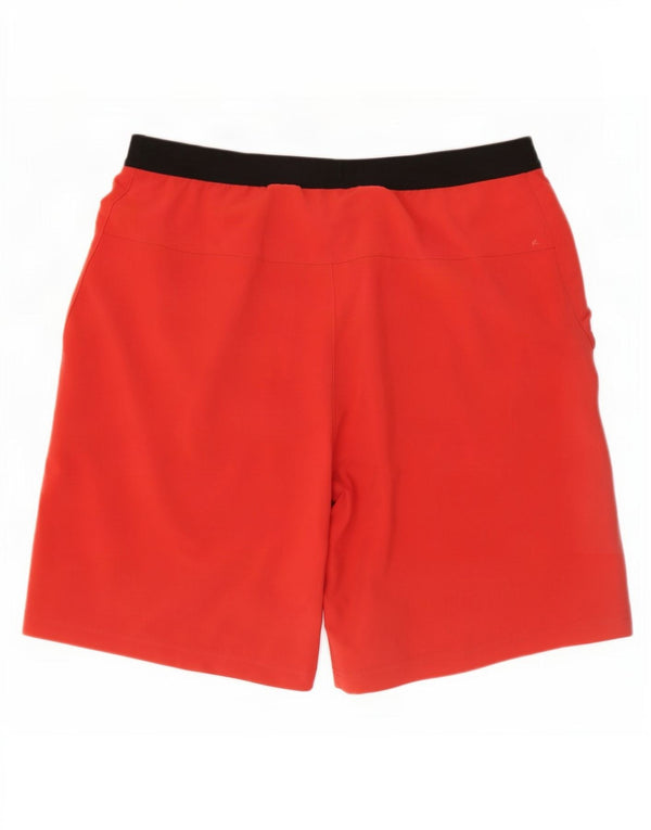 Reebok Mens Speedwick Sport Shorts Médio Vermelho Colorblock Poliéster