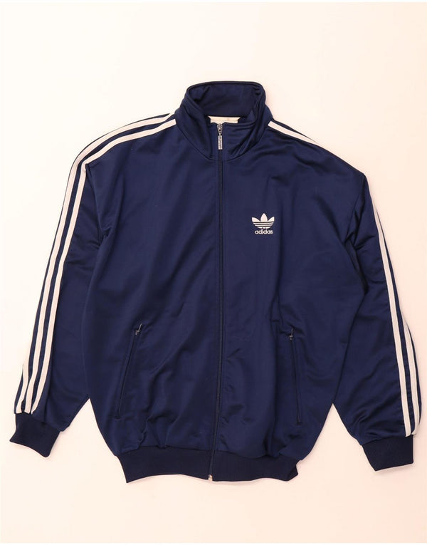Adidas Mens Loose Fit Tracksuit Top Jacket UK 36/38 Pequeno Azul Marinho