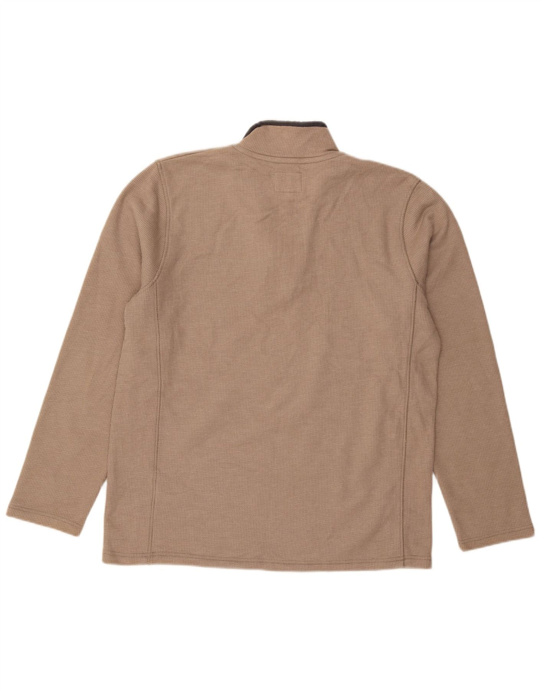 Suéter masculino Mountain Warehouse com zíper e gola em algodão bege médio