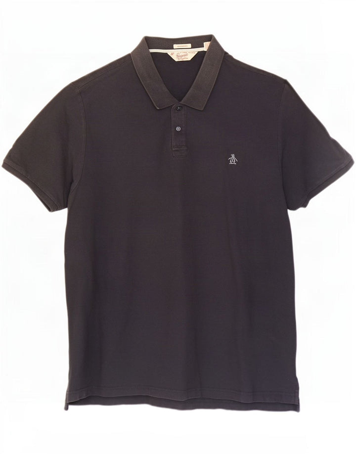 Camisa polo masculina Classic Fit Penguin 2XL azul marinho