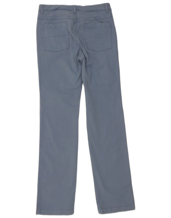 Calça feminina reta casual Sergio Tacchini W32 L32 algodão azul