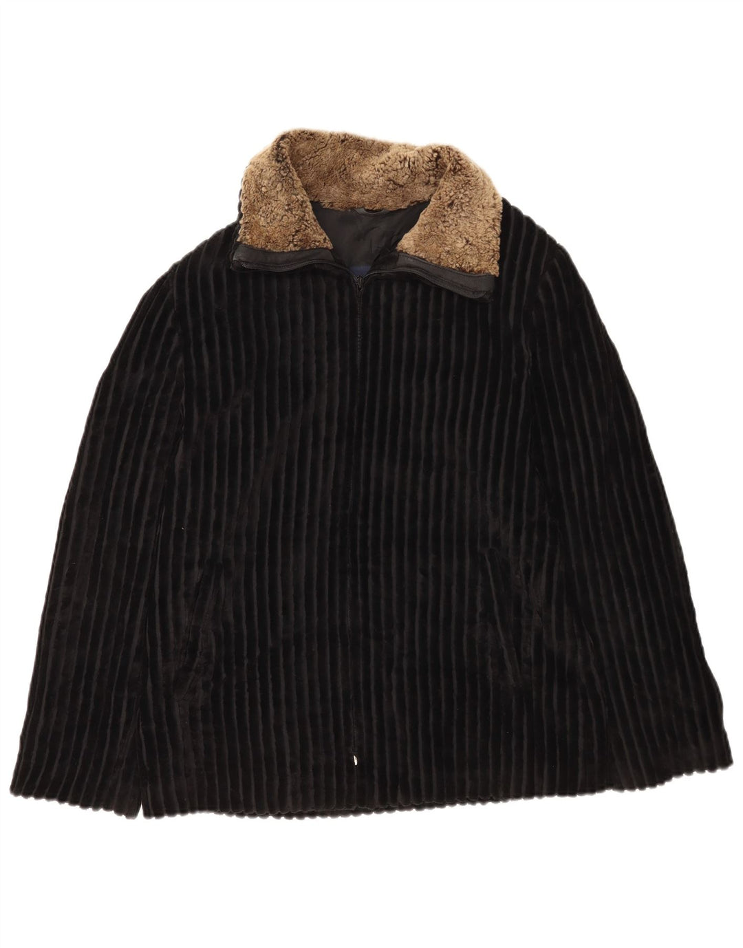 Jaqueta feminina de veludo Mabrun IT 44 médio preto colorblock