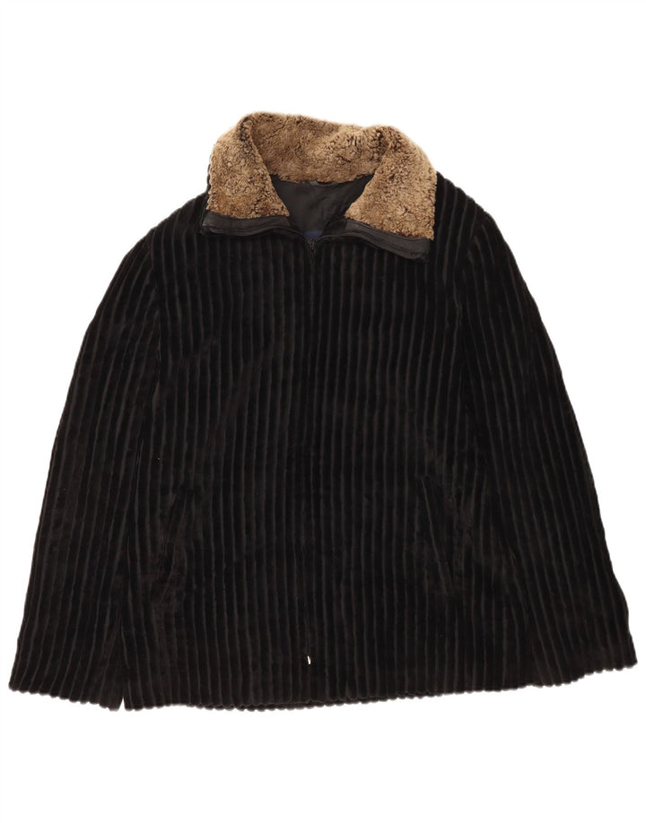 Jaqueta feminina de veludo Mabrun IT 44 médio preto colorblock