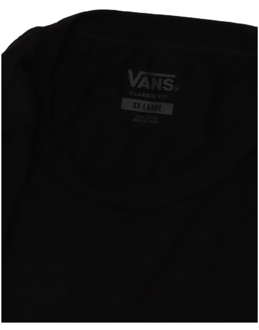 Camiseta masculina VANS Classic Fit gráfica top 2XL algodão preto
