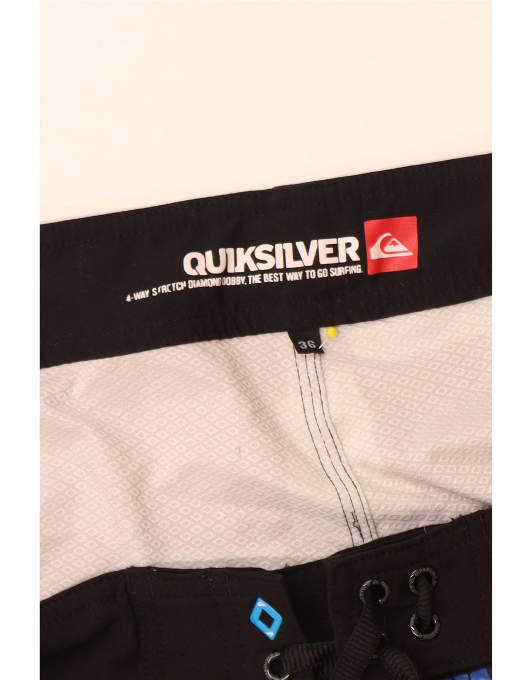 Shorts de natação masculino Quiksilver grande poliéster geométrico azul