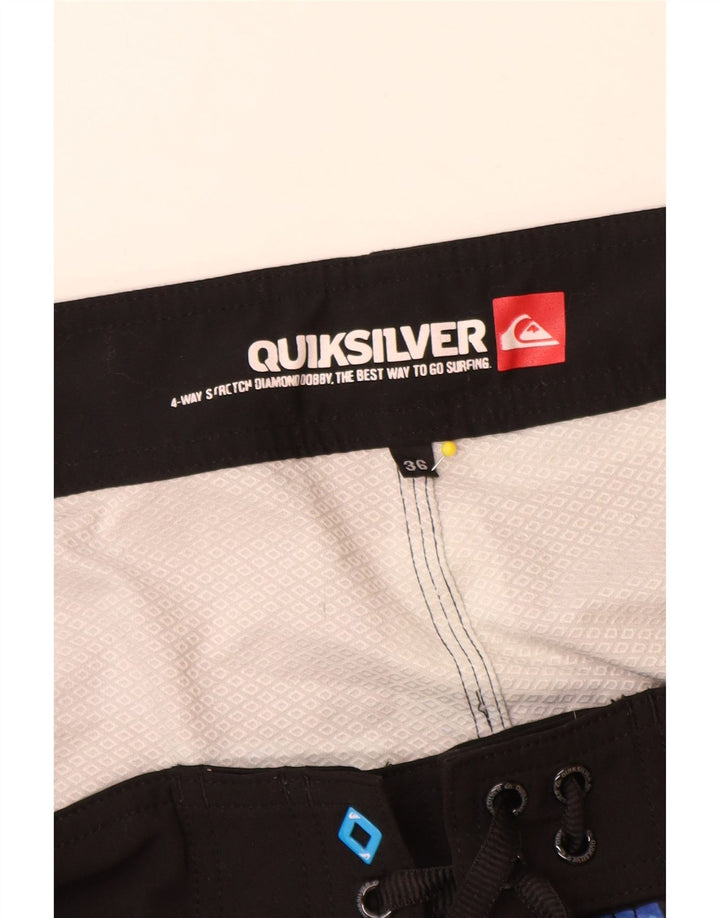 Shorts de natação masculino Quiksilver grande poliéster geométrico azul