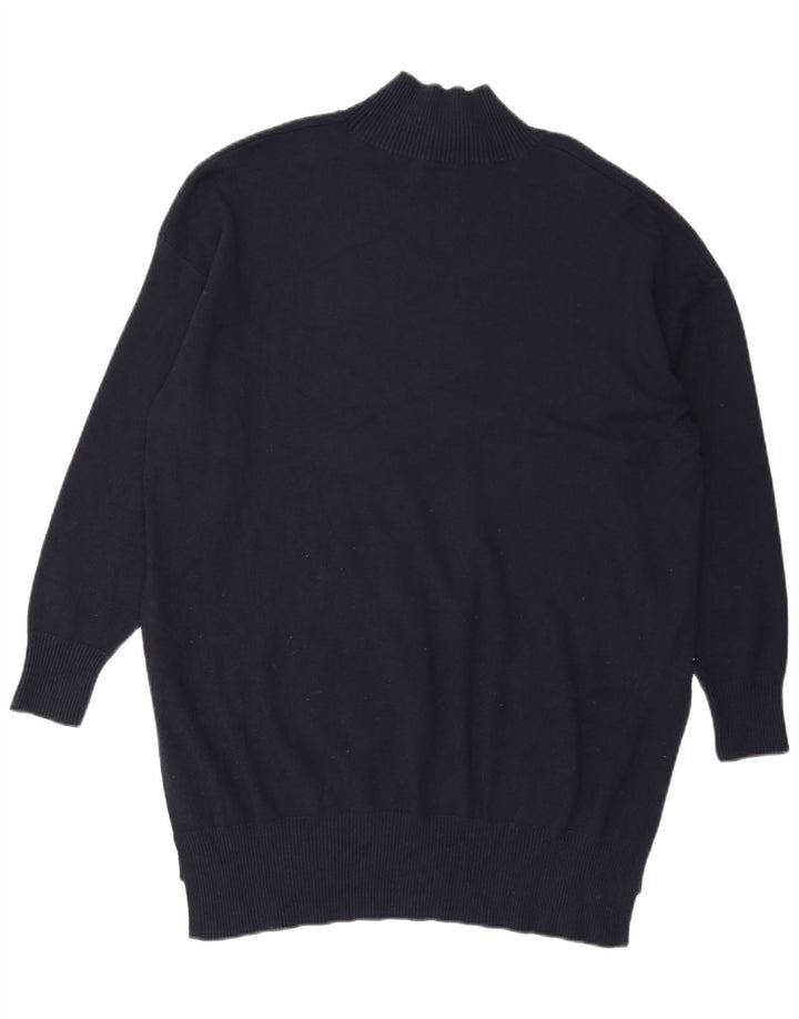Suéter feminino Marks & Spencer com gola tartaruga Reino Unido 16 grande azul marinho