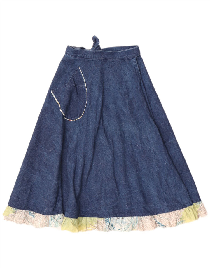 Saia jeans feminina Fiorucci W22 2XS azul colorblock