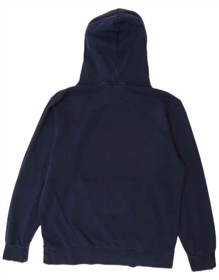 Adidas masculino gráfico moletom com capuz grande azul marinho