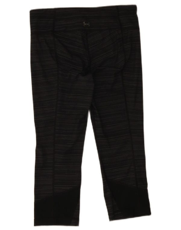 Under Armour Womens Capri Leggings UK 10 Pequeno Poliéster Listrado Cinza