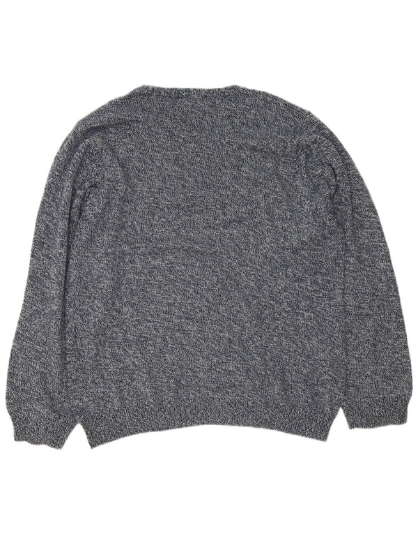 Suéter masculino Marks & Spencer Blue Harbor com gola redonda, grande azul marinho