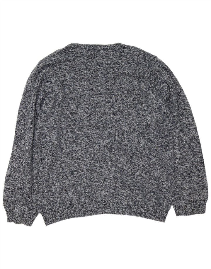Suéter masculino Marks & Spencer Blue Harbor com gola redonda, grande azul marinho