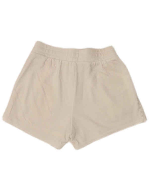 Shorts esportivos femininos Under Armour UK 10 pequeno algodão branco