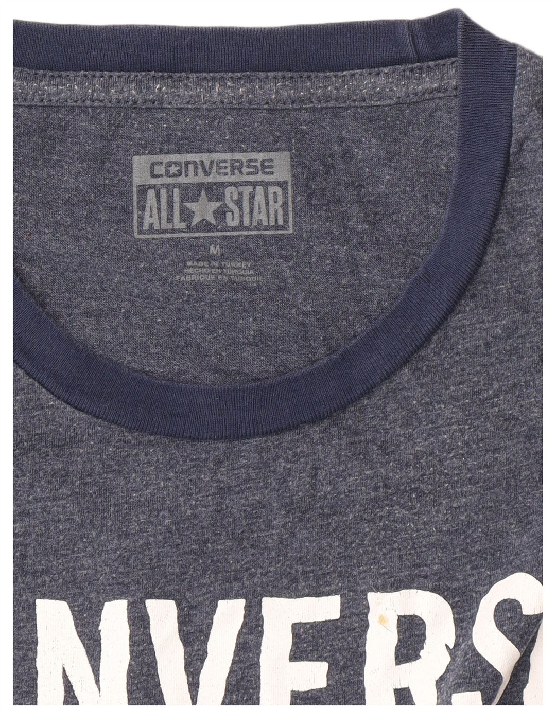 Camiseta gráfica masculina CONVERSE Top médio azul marinho