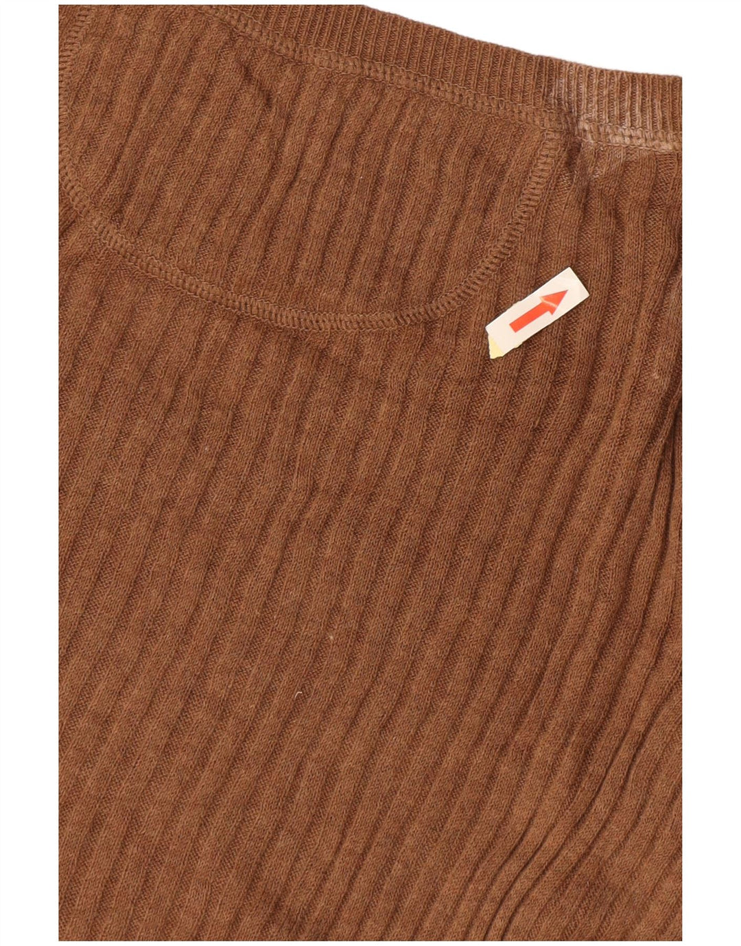 Suéter feminino MOSSIMO de manga curta com decote em V Reino Unido 14 grande algodão marrom