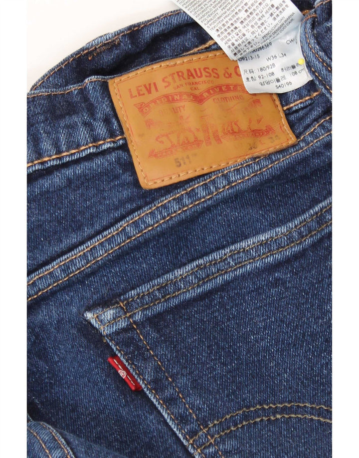 Calça Jeans Levis 511 Slim Masculina W36 L34 Azul Algodão