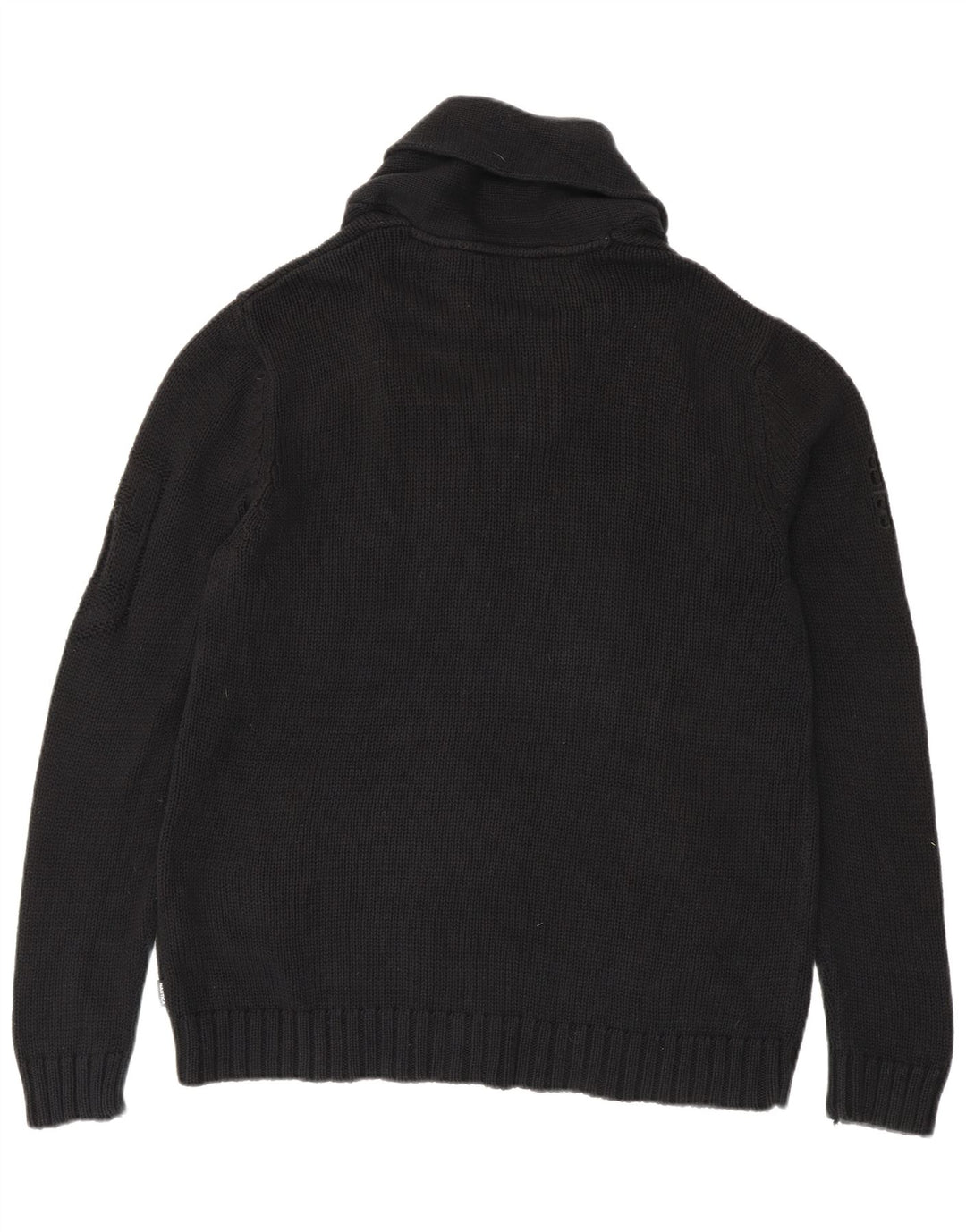 Suéter masculino Nautica com gola xale e algodão preto grande