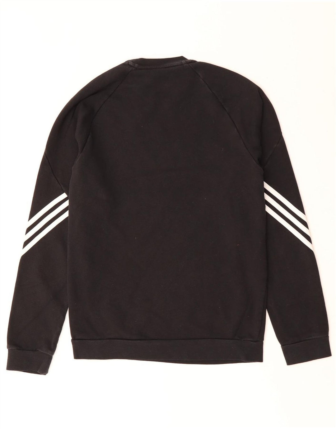 ADIDAS Mens Moletom Jumper Pequeno Algodão Preto
