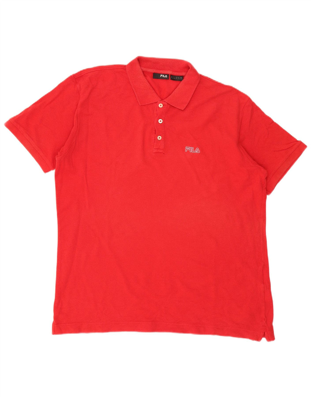 Camisa polo masculina Fila XL algodão vermelho