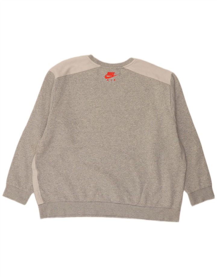 Moletom masculino NIKE Jumper 2XL cinza colorblock algodão