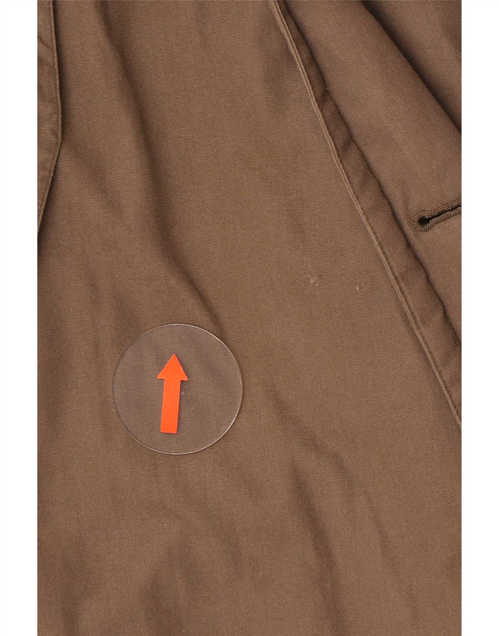 Frankie & Trace Mens Trench Coat IT 50 Grande Marrom Poliéster Clássico