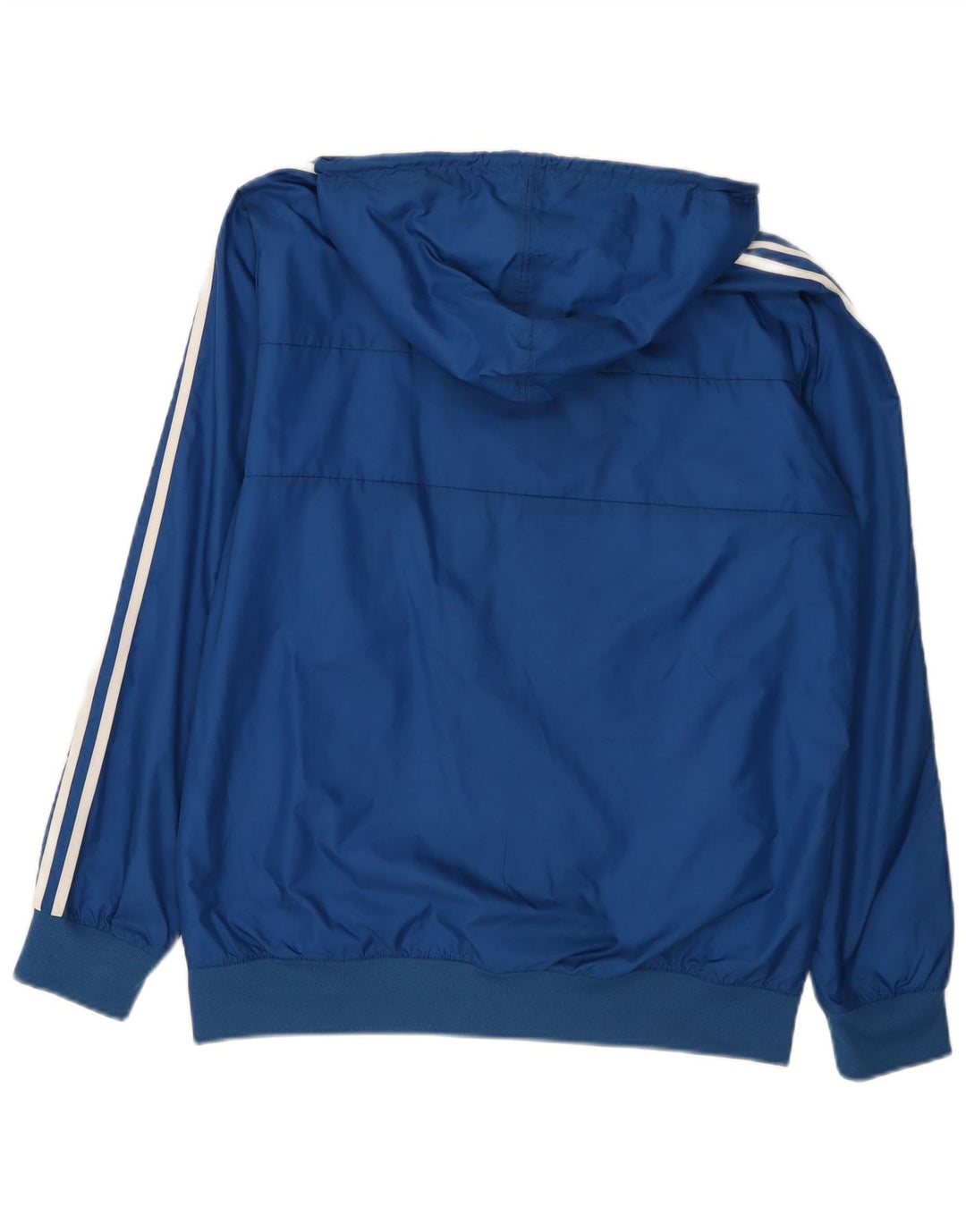 Adidas Mens Hooded Rain Jacket UK 38 Médio Azul Colourblock Nylon