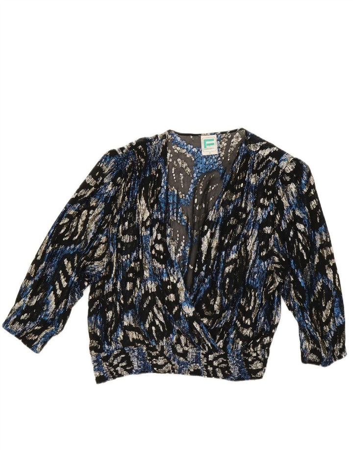 FRANKENWALDER Top feminino transparente IT 46 grande tie-dye multicolorido