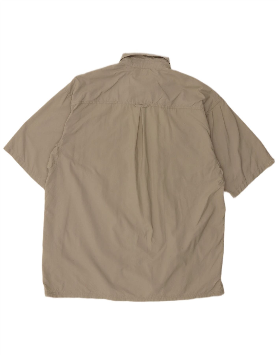 Camisa masculina de manga curta Columbia XL cáqui nylon