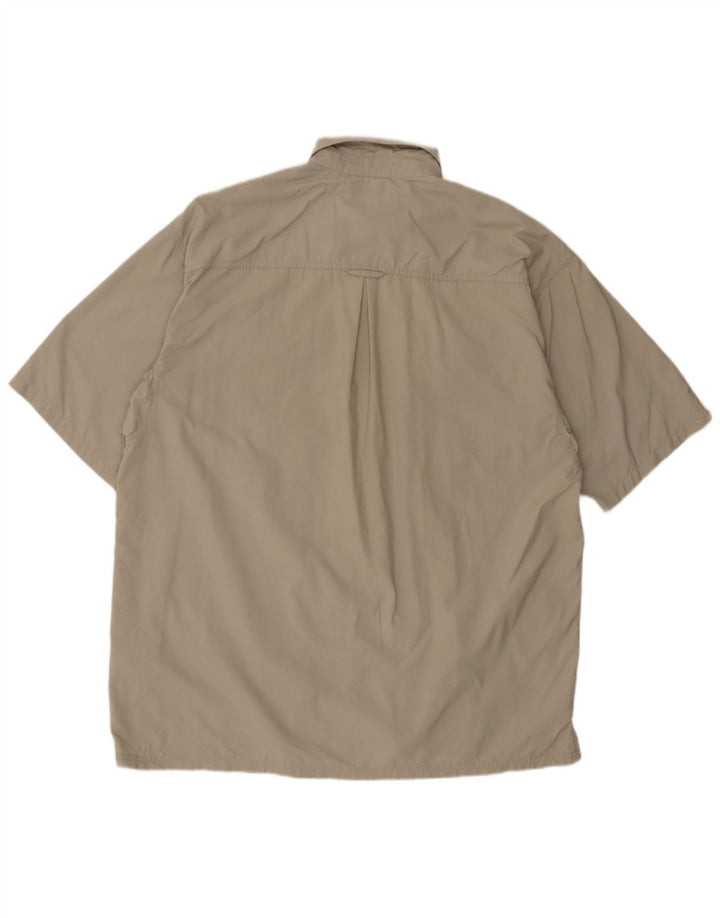 Camisa masculina de manga curta Columbia XL cáqui nylon