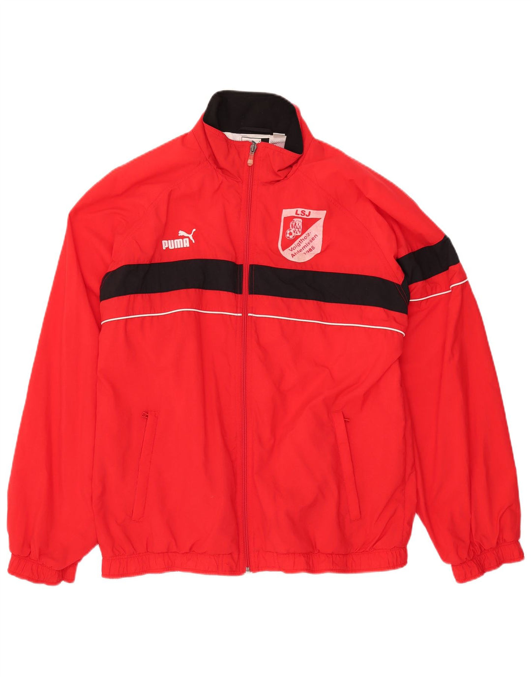 PUMA Mens Graphic Tracksuit Top Jaqueta Grande Poliéster Vermelho