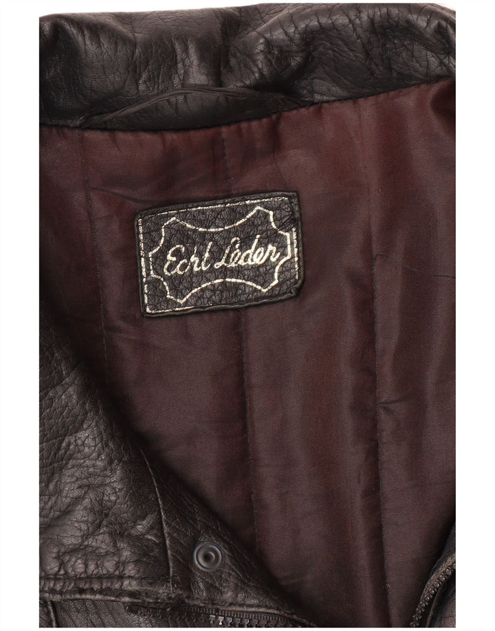 Jaqueta de couro masculina VINTAGE UK 40 grande couro preto