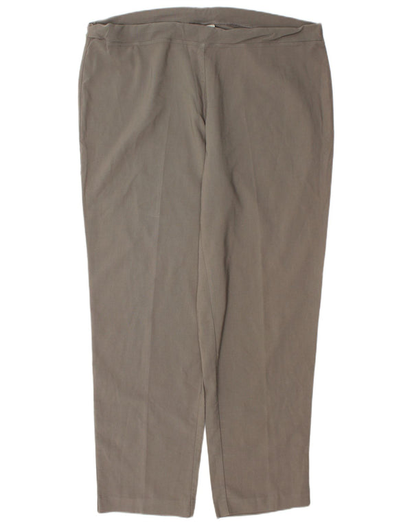 Calça casual feminina Marks & Spencer Autograph UK 18 XL W40 L31 cinza