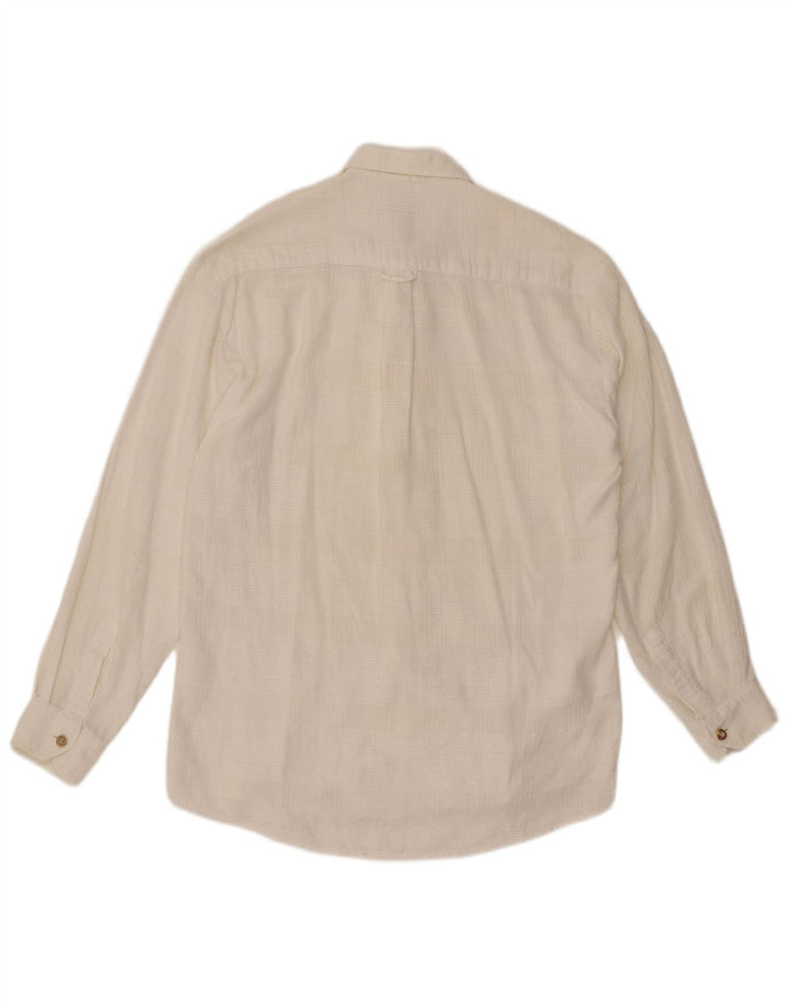 Camisa masculina vintage tamanho 38 xadrez branco médio