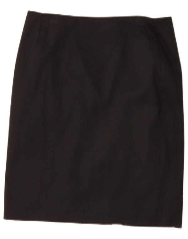 Novo Penny saia reta feminina it 40 pequeno w26 algodão preto