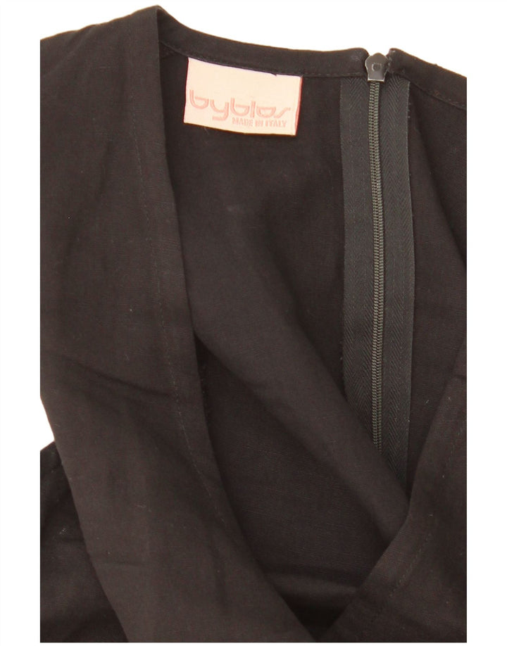 Vestido bainha feminino Byblos sem mangas IT 42 médio preto geométrico