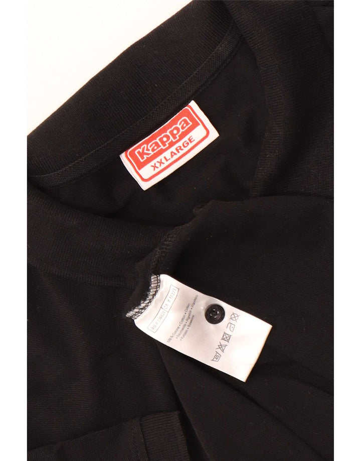 Camisa polo masculina Kappa 2XL algodão preto