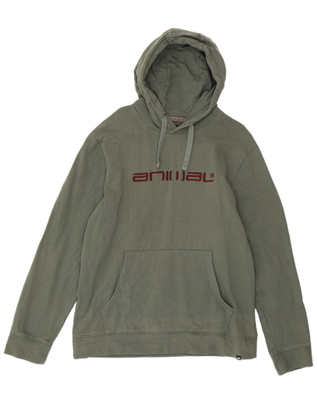 ANIMAL Mens Graphic Hoodie Jumper Grande Algodão Verde