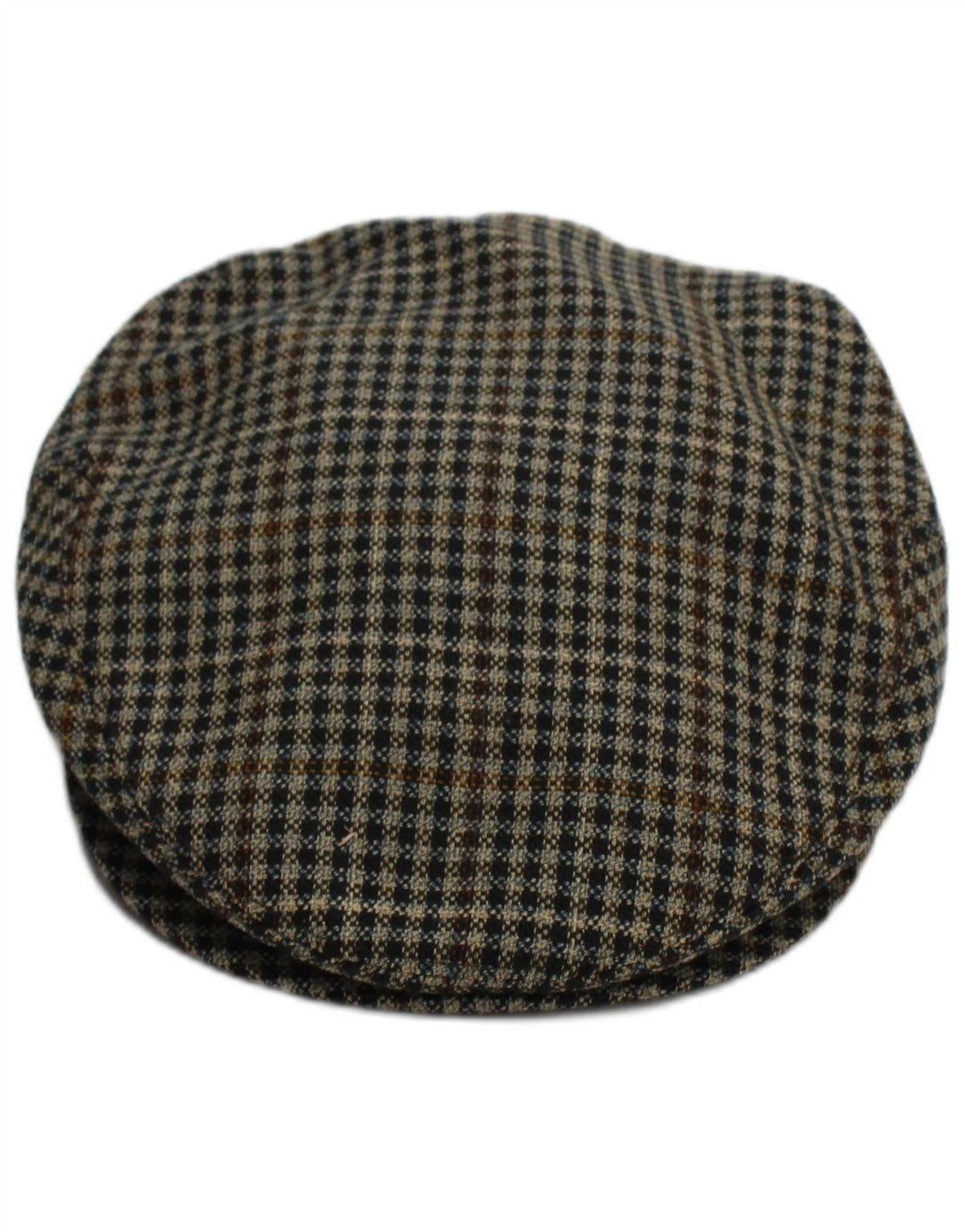 Barbisio Boné masculino liso médio marrom Houndstooth clássico