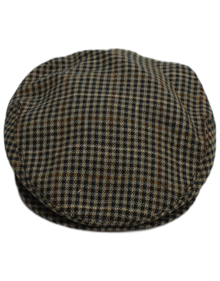 Barbisio Boné masculino liso médio marrom Houndstooth clássico