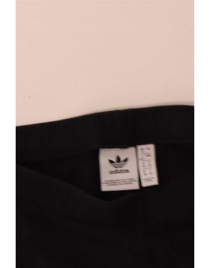 Leggings Adidas Femininas Gráficas UK 12 Médio Algodão Preto
