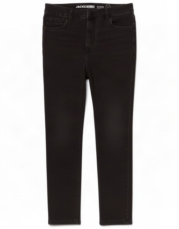 Calvin Klein Mens Skinny Jeans W34 L28 Algodão Preto