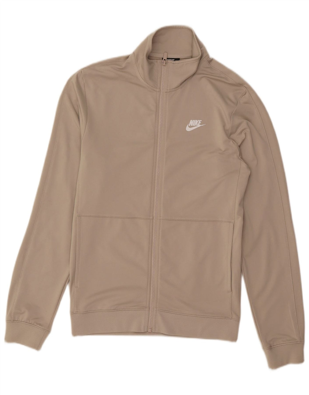 Nike Mens Tracksuit Top Jacket XS Poliéster Bege