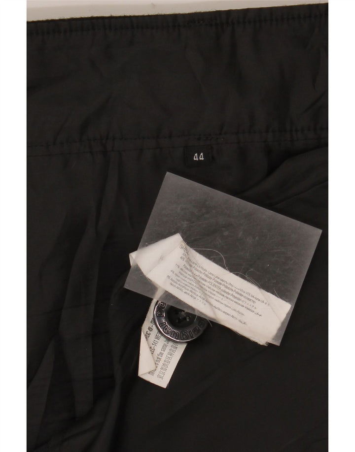 Mini saia feminina Desigual Wrap EU 44 XL W35 preta patchwork lã