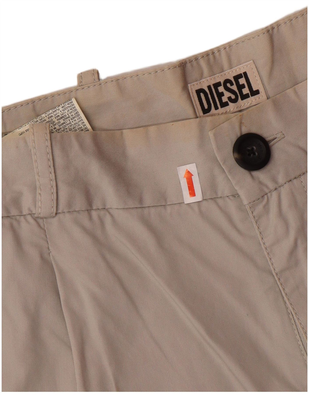 Shorts Chino feminino DIESEL W27 pequeno algodão cinza