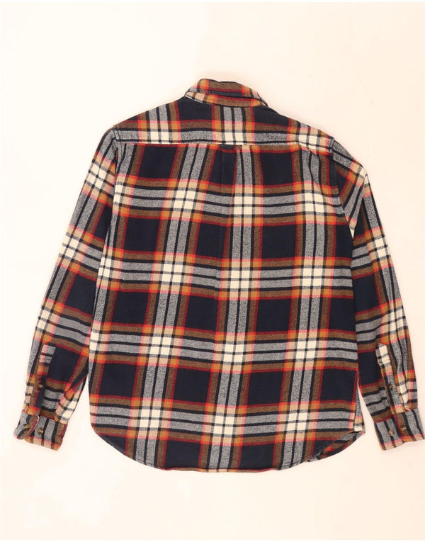 Camisa masculina de flanela Timberland Regular Fit média de algodão xadrez multicolorido