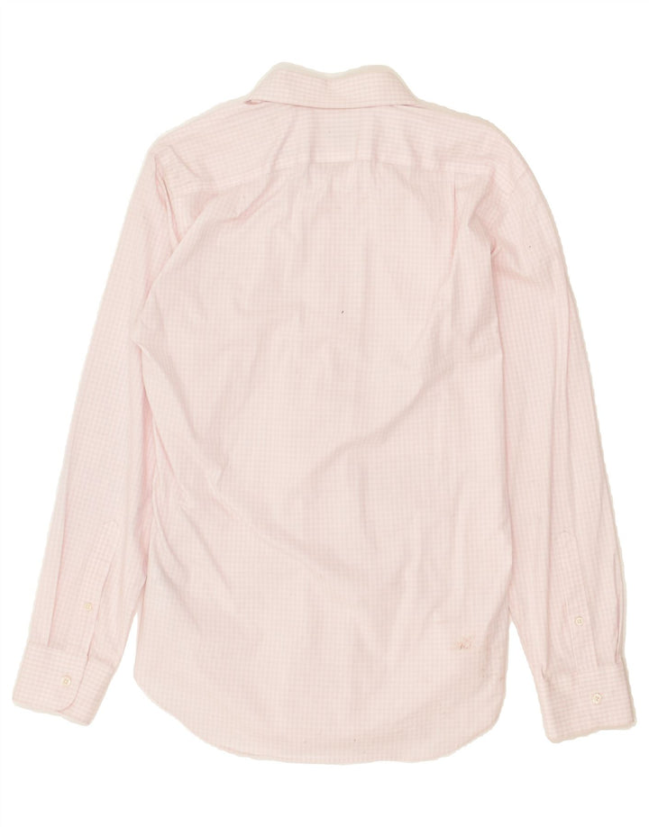 J. CREW Mens Flex Slim Shirt Small Pink Gingham Cotton | Vintage J. Crew | Thrift | Second-Hand J. Crew | Used Clothing | Messina Hembry 