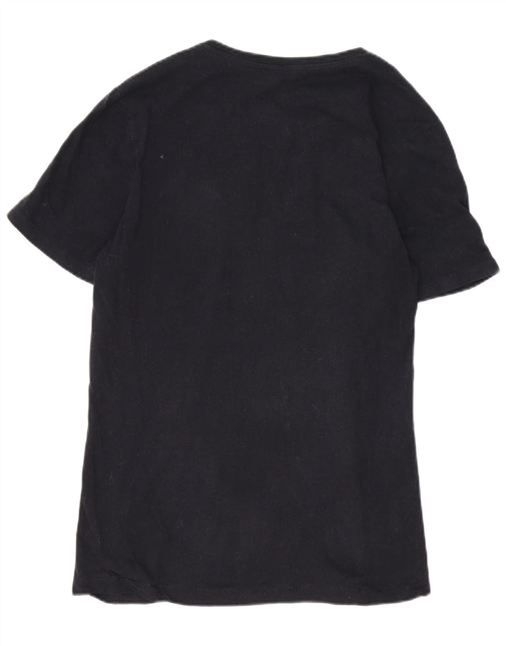 Camiseta gráfica masculina Jack & Jones grande algodão preto