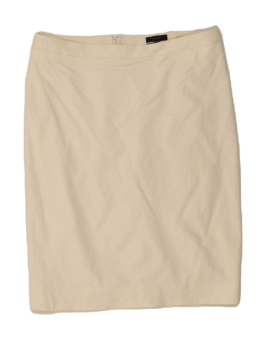 J. CREW Womens Pencil Skirt US 12 Large W34 Off White Cotton Vintage J. Crew and Second-Hand J. Crew from Messina Hembry 